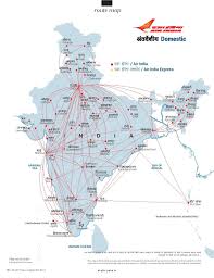 Air India Air India India World Map India Poster