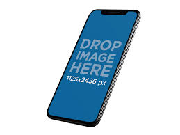 Angled Floating Iphone X Mockup Against A Transparent Backdrop Backdrops Floating Iphone