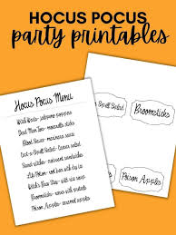 Hocus Pocus Halloween Party Kit 10 Pages In 2020 Party Kit Halloween Party Mystery Dinner Party