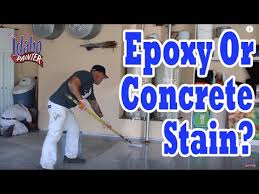 How to apply acid stain on a concrete floor a cheaper option compared to other flooring types, stained concrete can instantly transform the look and feel of any room. Concrete Stain Or Epoxy For Garage Floors Best Product For Concrete Floors Youtube
