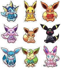 Eevee Evolutions Flareon Jolteon Glaceon Leafeon Umbreon Espeon Sylveon Vaporeon Cute Sweaters Shirts Pokemon Pokemon Mignon Pokemon Evoli Evoli