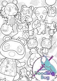 Page à colorier Animal Crossing - Etsy Canada