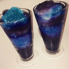 The Galaxy Nebula Cocktail Dark Layer Tequila Blue Curacao Grenadine Light Layer Vodka Triple Sec Wedding Signature Drinks Birthday Drinks Blue Curacao