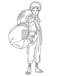 But after learning that their father was killed by orochimaru, they became naruto's allies. Gaara Coloring Page 1001coloring Com