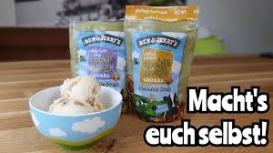 Ben & jerry's cookie dough chunks. Ben Jerry S Cookie Dough Chunks Eis Selbst Gemacht Youtube