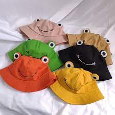 Cute Cartoon Frog Bucket Hat Kawaii Clothes Cute Hats Cute Casual Outfits