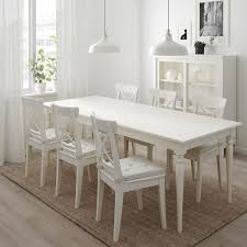 Solid wood is a durable natural material. Ikea Dining Table White