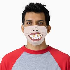 Funny Gold Teeth Adult Cloth Face Mask