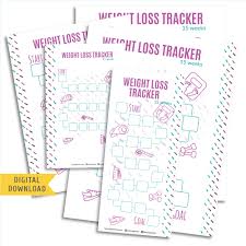 Free printable weight loss tracker. Weight Loss Tracker Free Digital Download My Cozy Planner