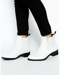 Free shipping and returns on women's white boots at nordstrom.com. Asos Atonet Leather Chelsea Ankle Boots White 94 Asos Lookastic