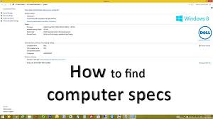 There is another easy way to access your computer specs. How To Check Computer Specs Windows 8 7 Vista Xp Server P T It Brother Computer Repair Laptops Mac Cellphone Tablets Windows Mac Os X Ios Android
