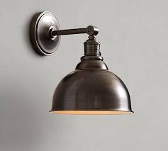 Pottery barn bathroom light sconces. Straight Arm Metal Bell Sconce Sconces Wall Sconces Wall Lights