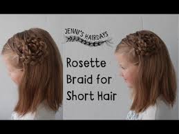 While the second way is, that those braids hairstyles can be like contributed or mixed hairstyle with other essential hairstyles worn by the flower girl. Rosette For Short Hair Youtube