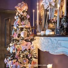 Pink And Gold Christmas Tree Decor On A Black Tree Plus 39 Bloggers Christmas Trees