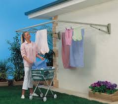 Wall Mount Folding Drying Rack Outdoor Clothes Lines Drying Rack Laundry Outdoor Drying
