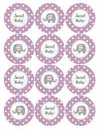 Using elephant baby showers as the main design of your invitation card can be a good choice. Purple Grey Chevron Elephant Printable Baby Shower Cupcake Toppers Favors Stickers Diy Party Tags Sweet Baby Digital Pdf File 110 Baby Shower Labels Pop Baby Showers Free Baby Shower Printables