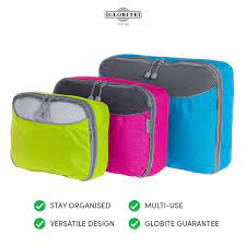Packing Cube Set Durable 3 Piece Luggage Organizer Compression Bundle For Travel Small Medium Large Globite A Luggage Organization Packing Cubes Organization