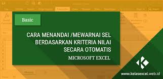 Cara Menandai Memberi Warna Otomatis Sel Excel Yang Berisi Angka Tertentu Microsoft Excel Microsoft Teks