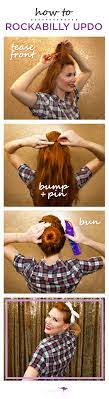 A Rockabilly Updo Completes A Diy Rosie The Riveter Halloween Costume Here S 3 Easy Steps From Celebrity Stylist Rockabilly Hair Rosie The Riveter Hair Styles