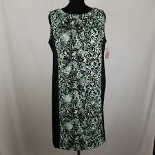 Dress Barn Sheath Dress Black Green Paisley Dress Barn Women S Sheath Dress Women S Size 16w Black With Black Sheath Dress Dresses Dress Barn Dresses