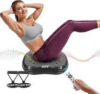 AXV Máquina de ejercicio con placa de vibración para todo el cuerpo,  portátil, mini plataforma de acondicionamiento físico, máquina de drenaje  ...