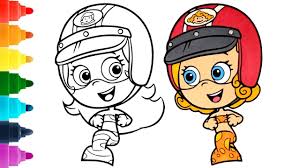 The intelligent nonny and bubble puppy, gil's loving pet. Bubble Guppies Coloring Pages Molly And Deema Fun Coloring Videos For Kids Youtube