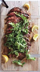 Grilled Soy Lemon Flank Steak With Arugula Recipe This Easy To Make Marinated Grilled Steak Recipe Can Easily Be Made Glut Recipes Food Summer Potluck Recipes