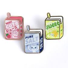 100 Cute Juice Box Pin Pure Salt Pin Salty Juice Box Pin Etsy Juice Boxes Pure Products Enamel Pin Etsy