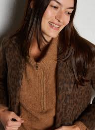 Gedruckter blazer aus wollmischung Brown Hartford