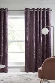 Matte velvet plush soft touch ring top eyelet pair curtains lined heavy fabric by sw living. Purple Curtains Blinds Purple Blackout Lined Curtains Next