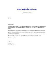 Job Confirmation Letter From Employer Letter