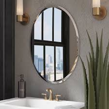 Bathroom mirrors are an essential part of our morning routine. Wrought Studio Anaelle Modern Contemporary Beveled Frameless Bathroom Mirror Reviews Wayfair