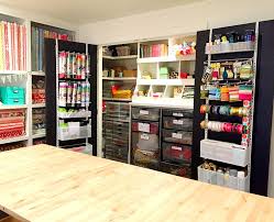 This room is superbly organized as well as being beautiful, and it is sure to spark some great ideas for your own creative sp… Theprojectgirl Craftroom Closet Open Theprojectgirl Dream Craft Room Craft Room Decor Craft Room Organization
