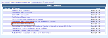 Notification Of Iep Amendment I Star User Guide