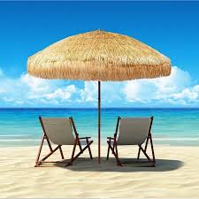 8 Foot Deluxe Tropical Island Thatched Umbrella Perfect For Tiki Bar Beach Patio In 2021 Patio Umbrellas Beach Patio Large Patio Umbrellas