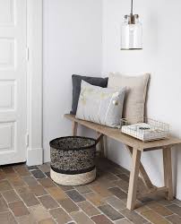 Mand Raffia Petit Banc En Bois Entree Maison Deco Maison