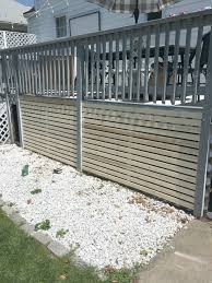 By painting the slats white, this deck skirt blends with the home's trim and railing. Deck Switching From Lattice To Slats And How We Clean Our Deck Nesting With Grace