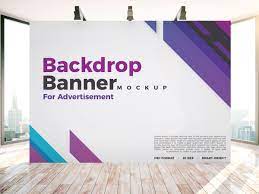 Download Free Backdrop Banner Mockup Psd For Indoor Advertisement Tradeshow Banner Design Banner Mockup Backdrop Banner