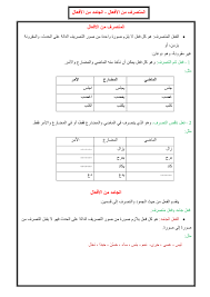المتصرف من الأفعال الجامد من الأفعال Alloschool