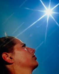 Woman's face with 'sun'