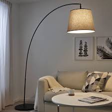 Skottorp Skaftet Floor Lamp Base W Light Blb Arched Light Gray Ikea Floor Lamp Base Floor Lamp Floor Lamps Living Room