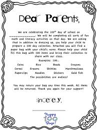 Frugal In First 100 Day Of School Project Letter To Parents 100 Days Of School