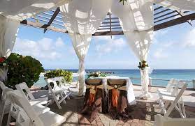 What A View From This Wedding Pergola At The Avila Hotel In Curacao Samesexwedding Destinationwedding Avila Beach Hotel Destination Wedding Resort Hotel