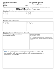 What are some other ways otis might have written the proportion? Math 8 Hw 19 Solving Proportions Doc