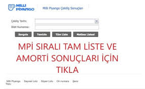 Milli piyango i̇daresi tarafından düzenlenen büyük çekilişlerde ikramiyeler sahiplerini bulmaya devam ediyor. Milli Piyango Sirali Tam Liste Ve Amorti Sonuclari Mpi 2020 Bilet Sorgulama