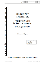 Azt hittem majd csupa pörgés lesz, kapkodás. Rendeszet Ismeretek Emelt Rendeszeti Ismeretek Erettsegi Facebook