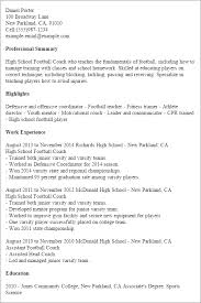 This sports resume sample is ideal for every person who wants to add a sporty touch to it's candidature. 1 High School Football Coach Resume Templates Try Them Now Myperfectresume