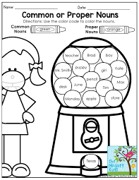 Mastering Grammar And Language Arts Common And Proper Nouns Nouns Worksheet Kindergarten Nouns First Grade