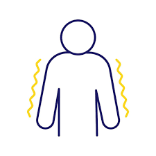 icono de color tembloroso. ansiedad. cuerpo tembloroso. persona preocupada  y asustada. escalofríos. síntomas de estrés fisiológico. ilustración  vectorial aislada 4226912 Vector en Vecteezy
