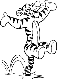 Nice Tigger Bounce Coloring Page Coloring Pages Disney Coloring Pages Cute Little Drawings